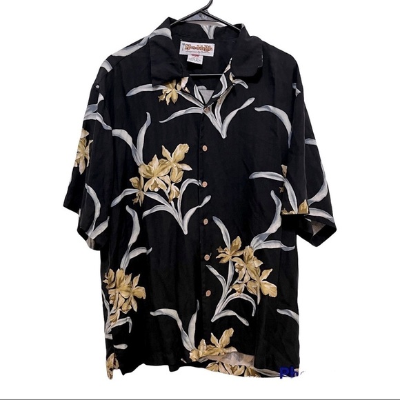 HonoluluLulu 100% Silk Hawaiian Shirt Washable Silk Size medium - Picture 1 of 8